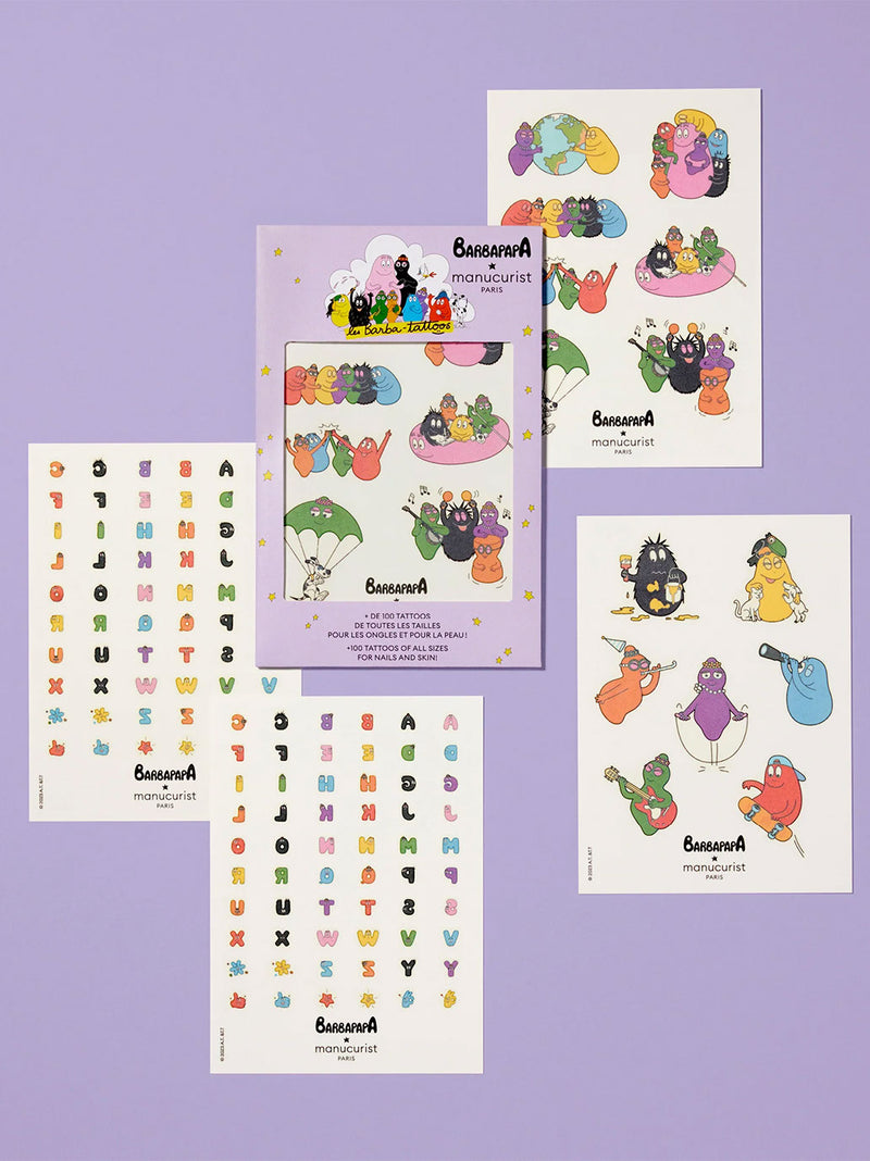 Barbapapa stickers and tattoos