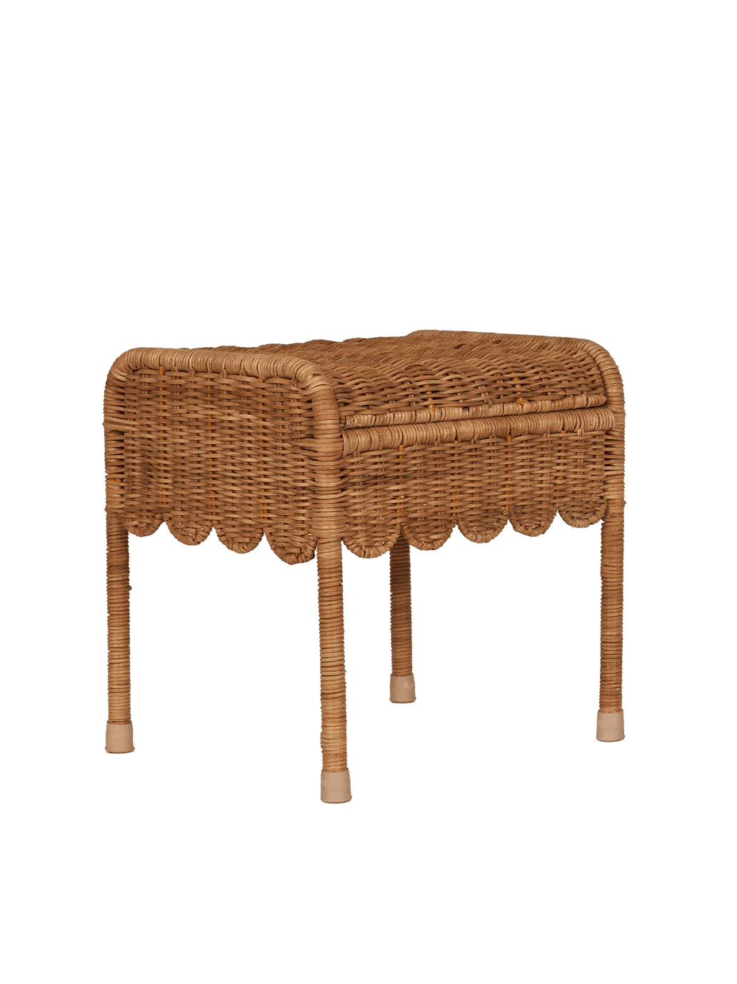 Rattanowy stołek ze schowkiem Petal Storie Stool