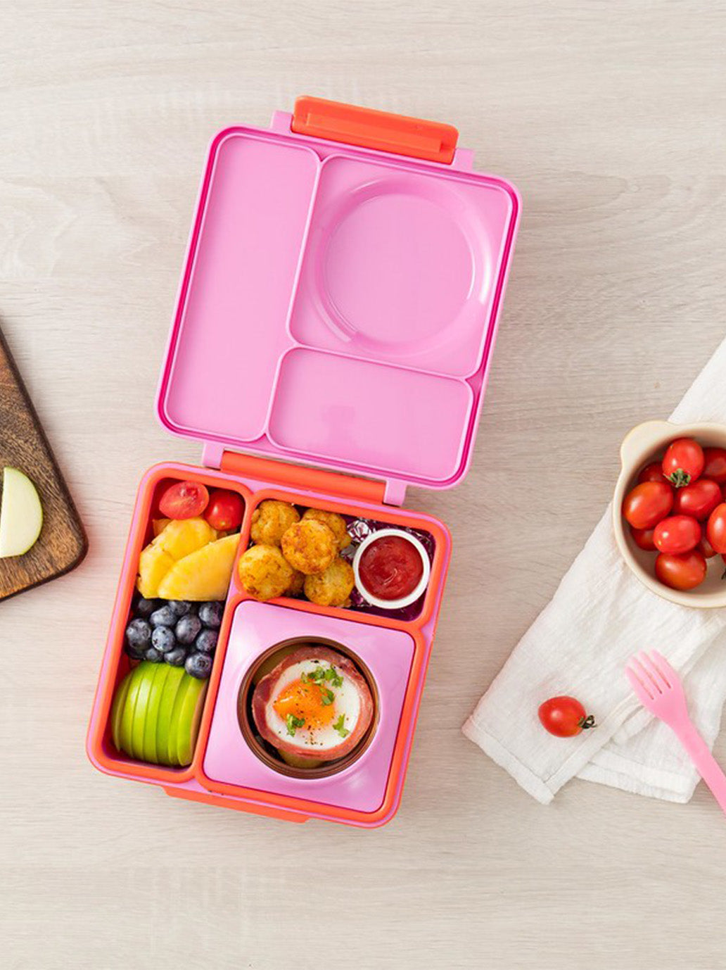 OmieBox lunchbox z termosem i przegródkami