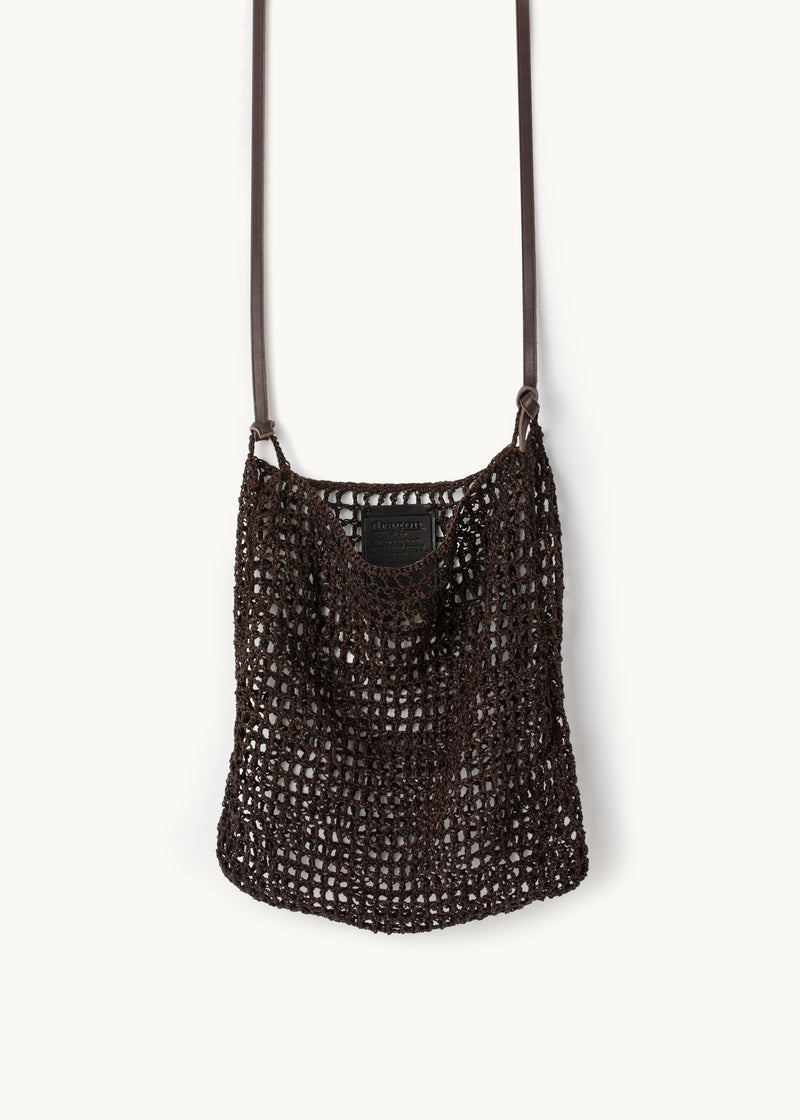 Skórzana pleciona torba Knit Hobo