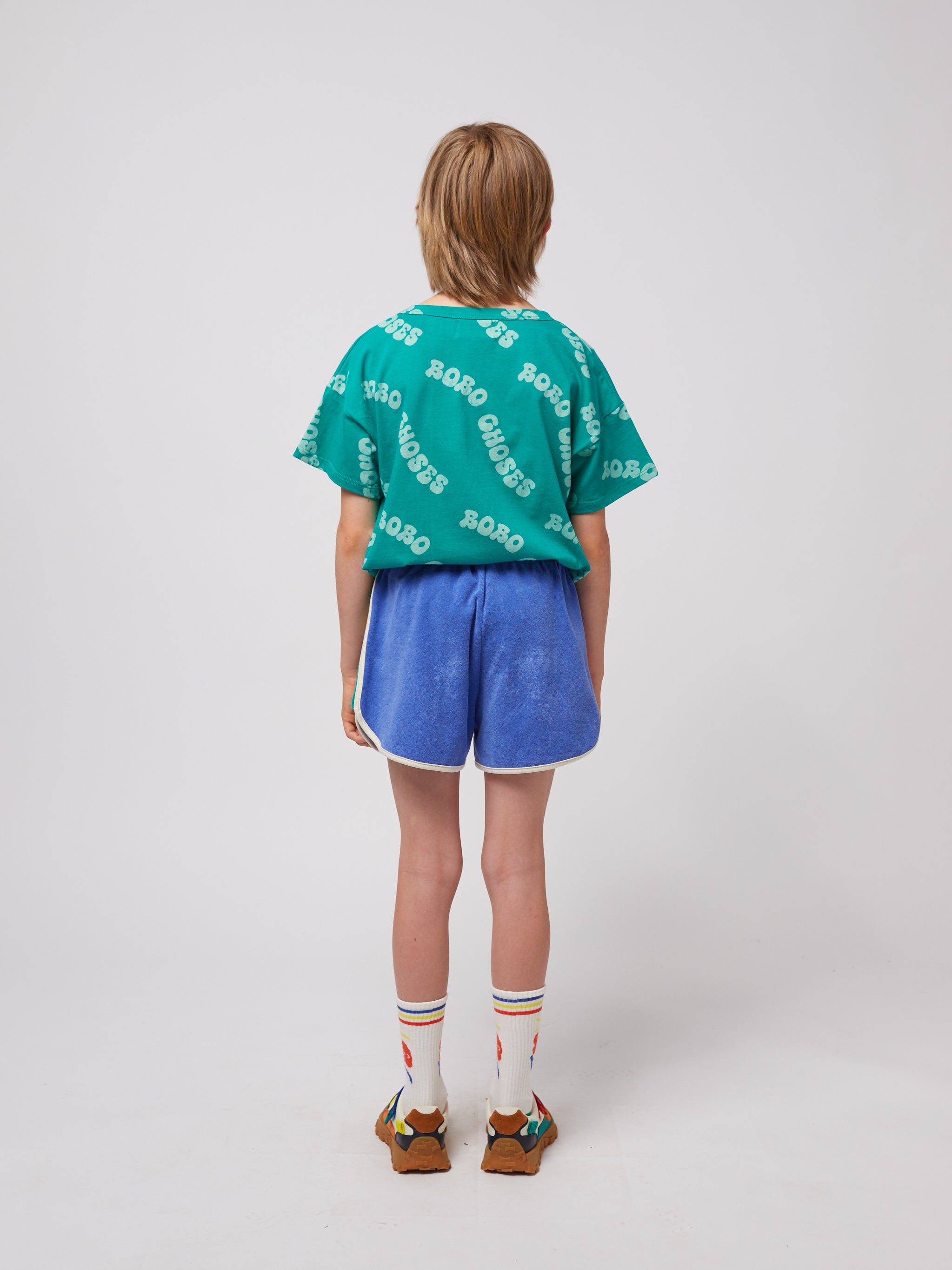 Spodenki Smiling color block terry cloth shorts