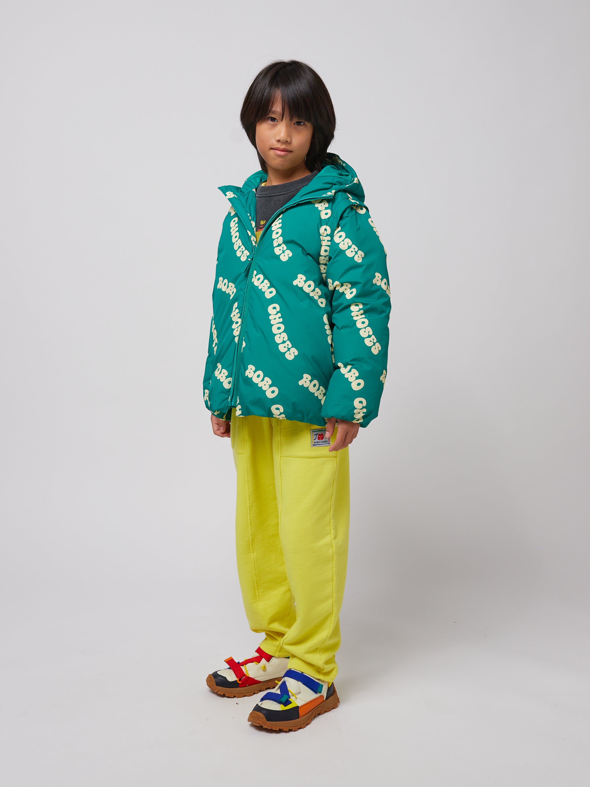 Wavy Bobo Choses all over light padded anorak