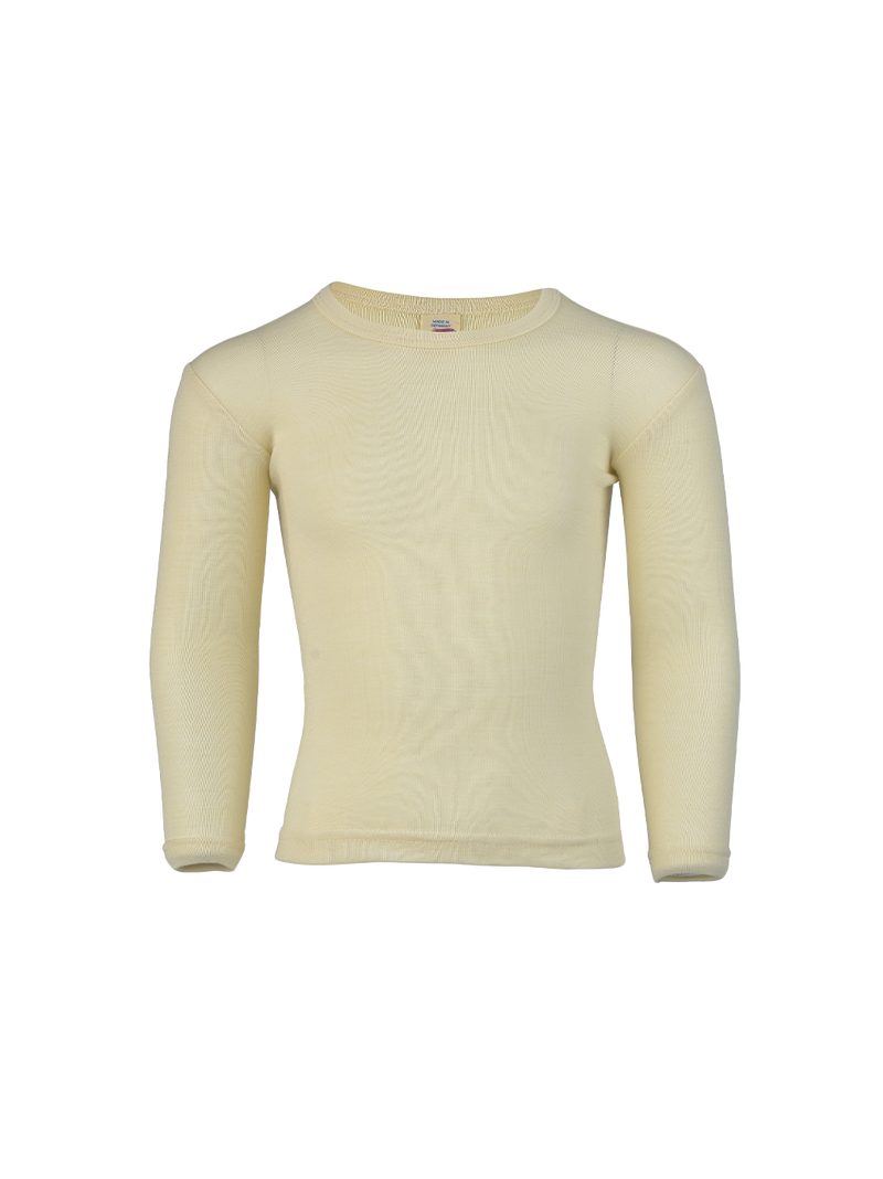 Koszulka longsleeve z wełny merino i jedwabiu