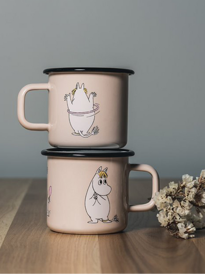 Retro smaltovaný hrnek Moomin 3,7 dl