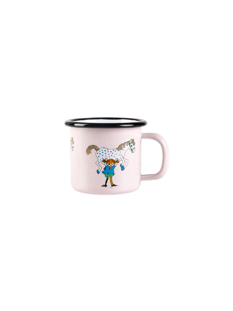 Retro smaltovaný hrnek Pippi 1,5 dl