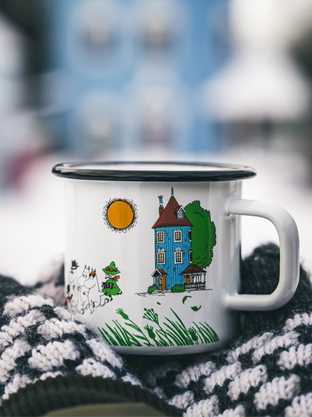 Retro smaltovaný hrnek Moomin 3,7 dl