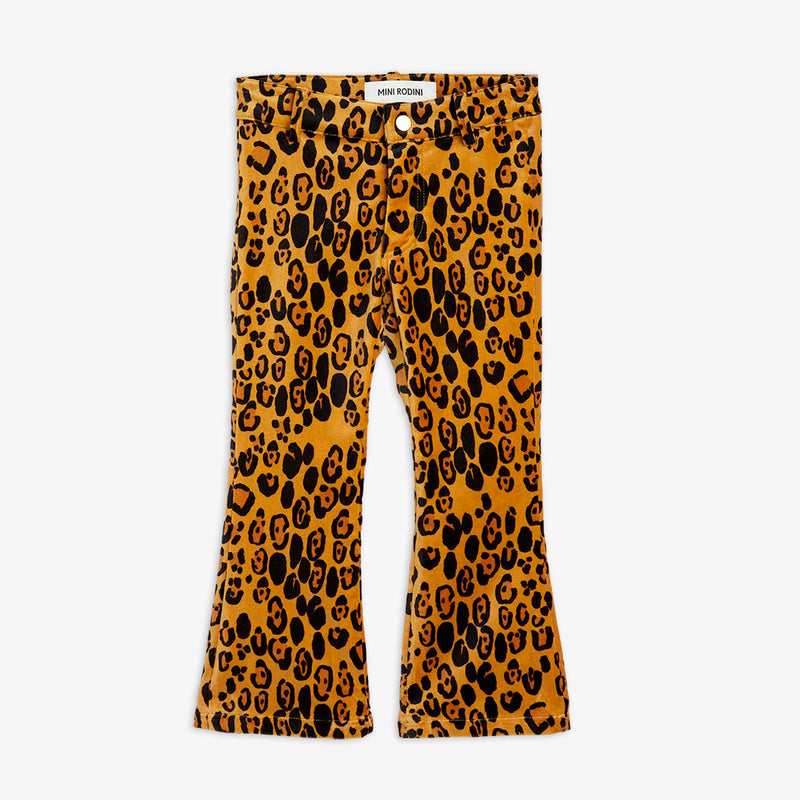 Spodnie dzwony Leopart velvet trousers