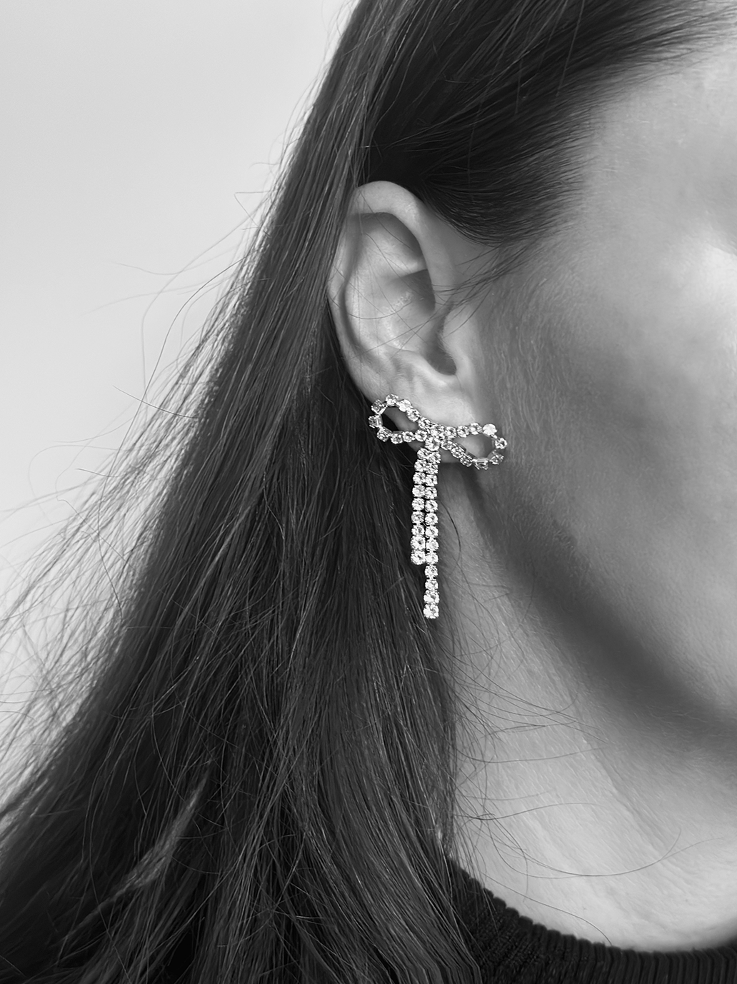 Mašličkové náušnice Arco Crystal Studs