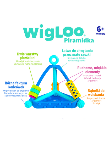 Senzorická pyramidová hračka Wigloo