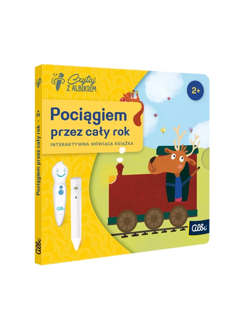 Pociągiem przez cały rok. Mini książka interaktywna