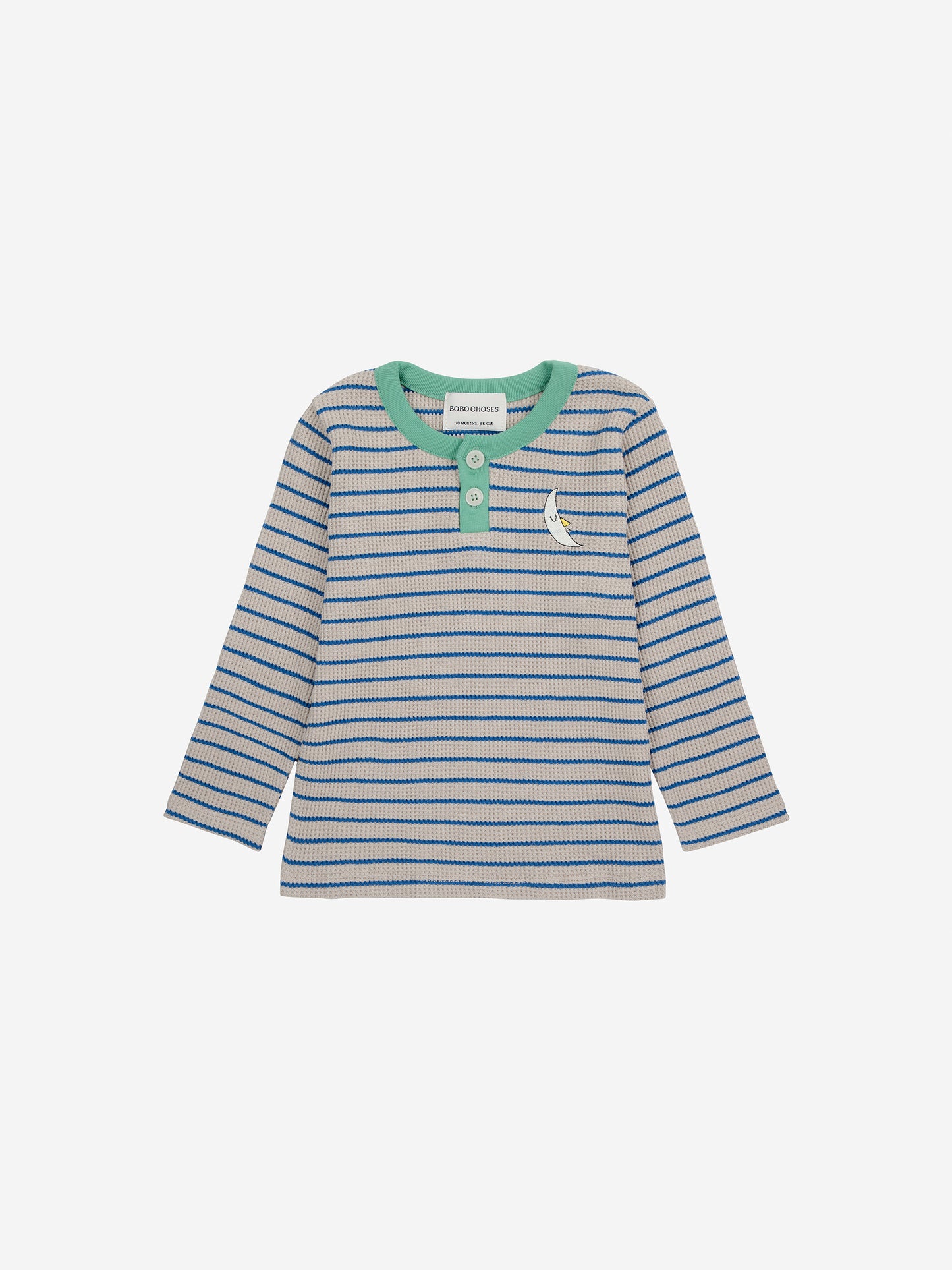 Koszulka Baby Stripes waffle buttoned T- shirt