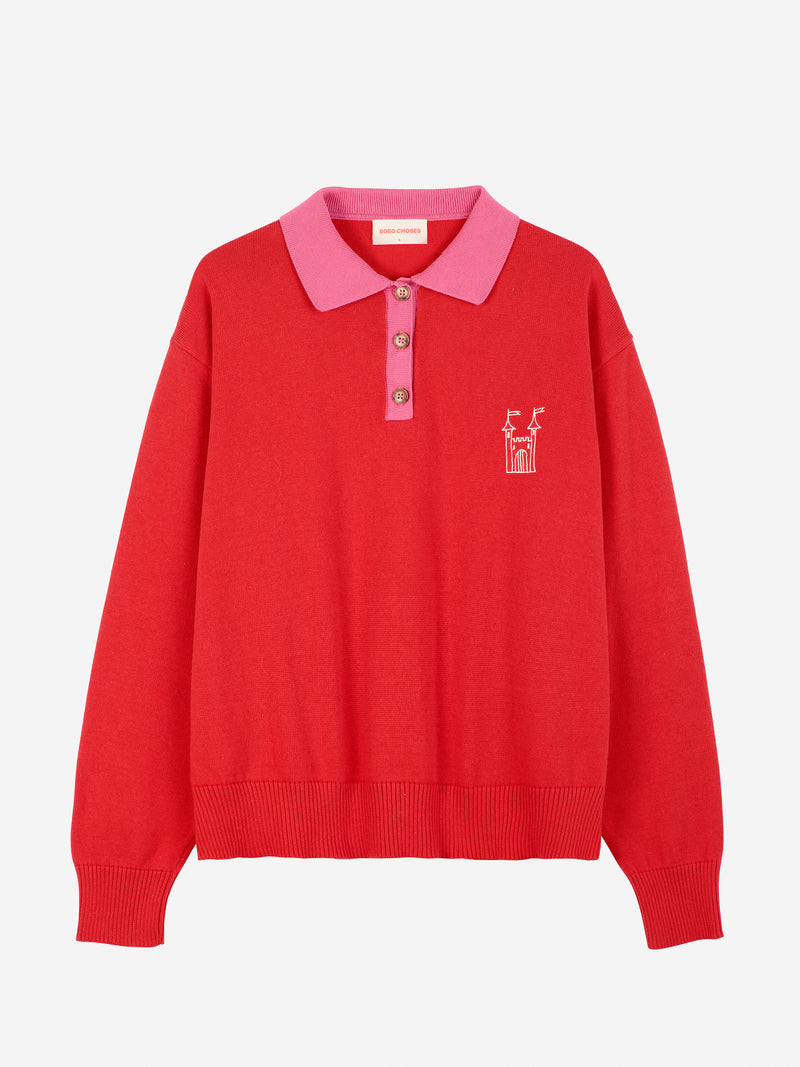 Damski sweter Colour block Faraway Castle polo