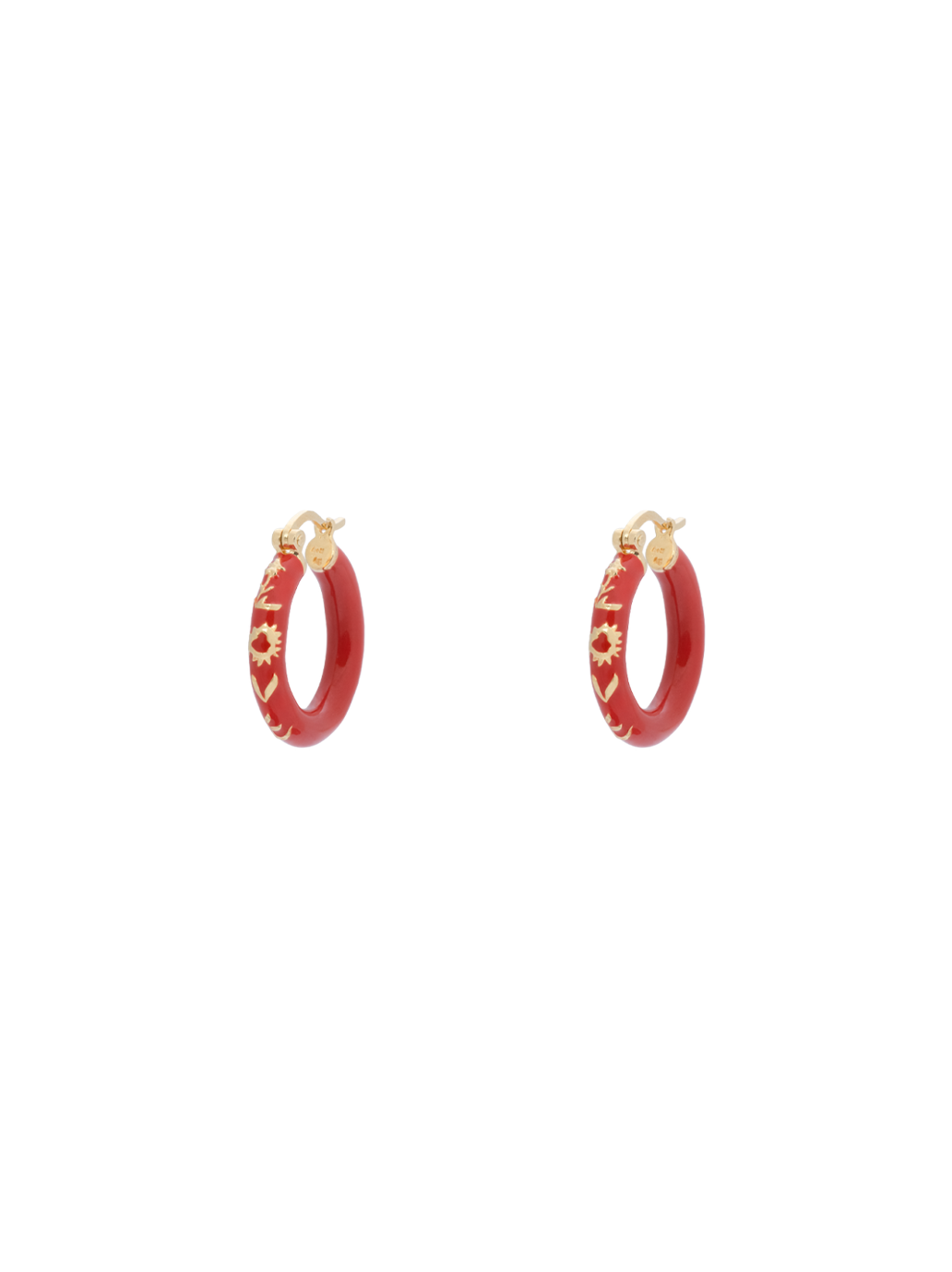 Kolczyki z emalią Bonfire Hoop Earrings