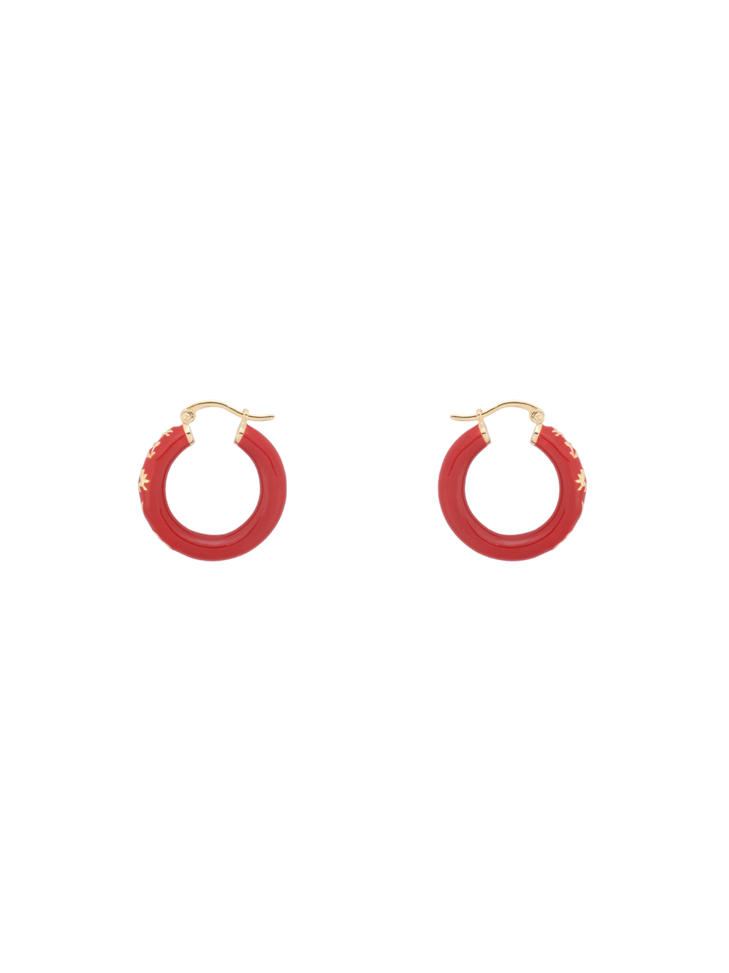 Kolczyki z emalią Bonfire Hoop Earrings