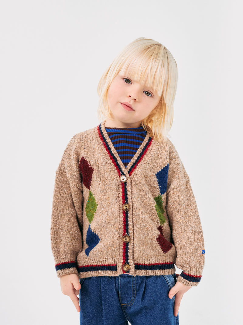 Kardigan Bobo diamonds intarsia cardigan