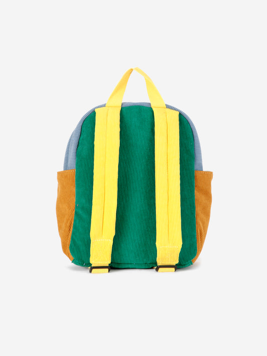 Mały plecak Color Block padded corduroy schoolbag