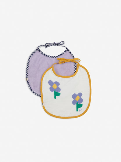 Zestaw śliniaków Pansy Flower bib set