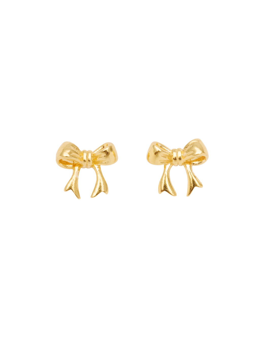 Позолочені сережки Bow Petite Studs