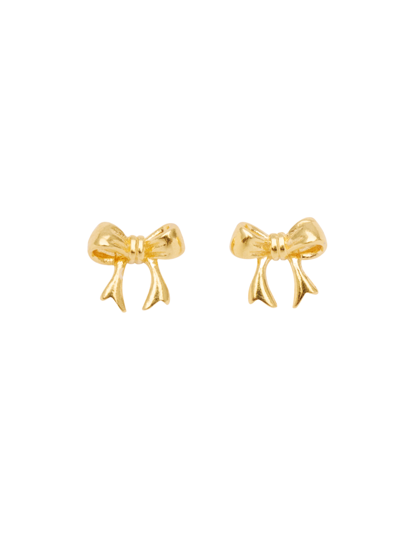 Позолочені сережки Bow Petite Studs