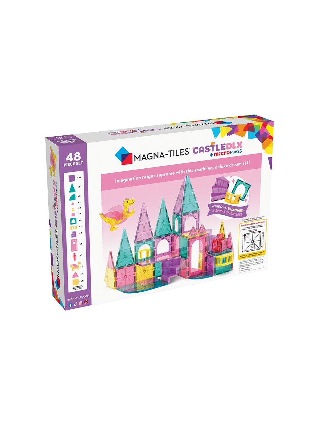 Magna Tiles Castle Deluxe магнітні блоки 48 шт.