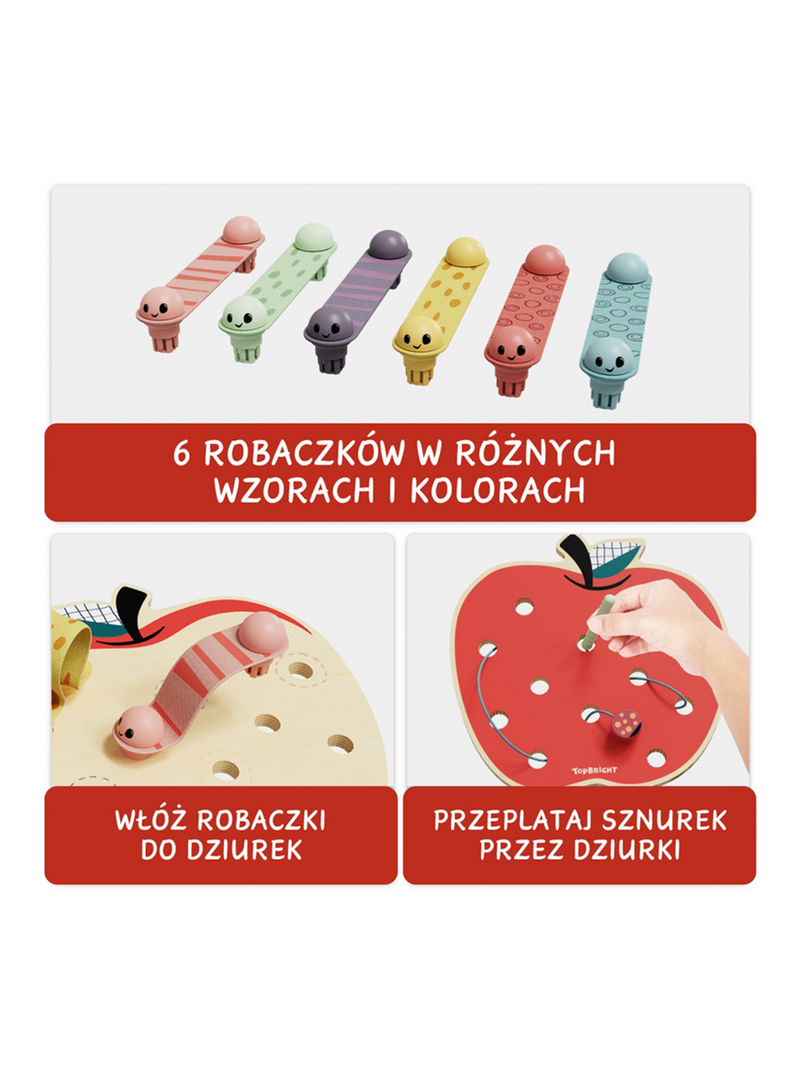 Zabawka edukacyjna Robaczki w jabłuszku