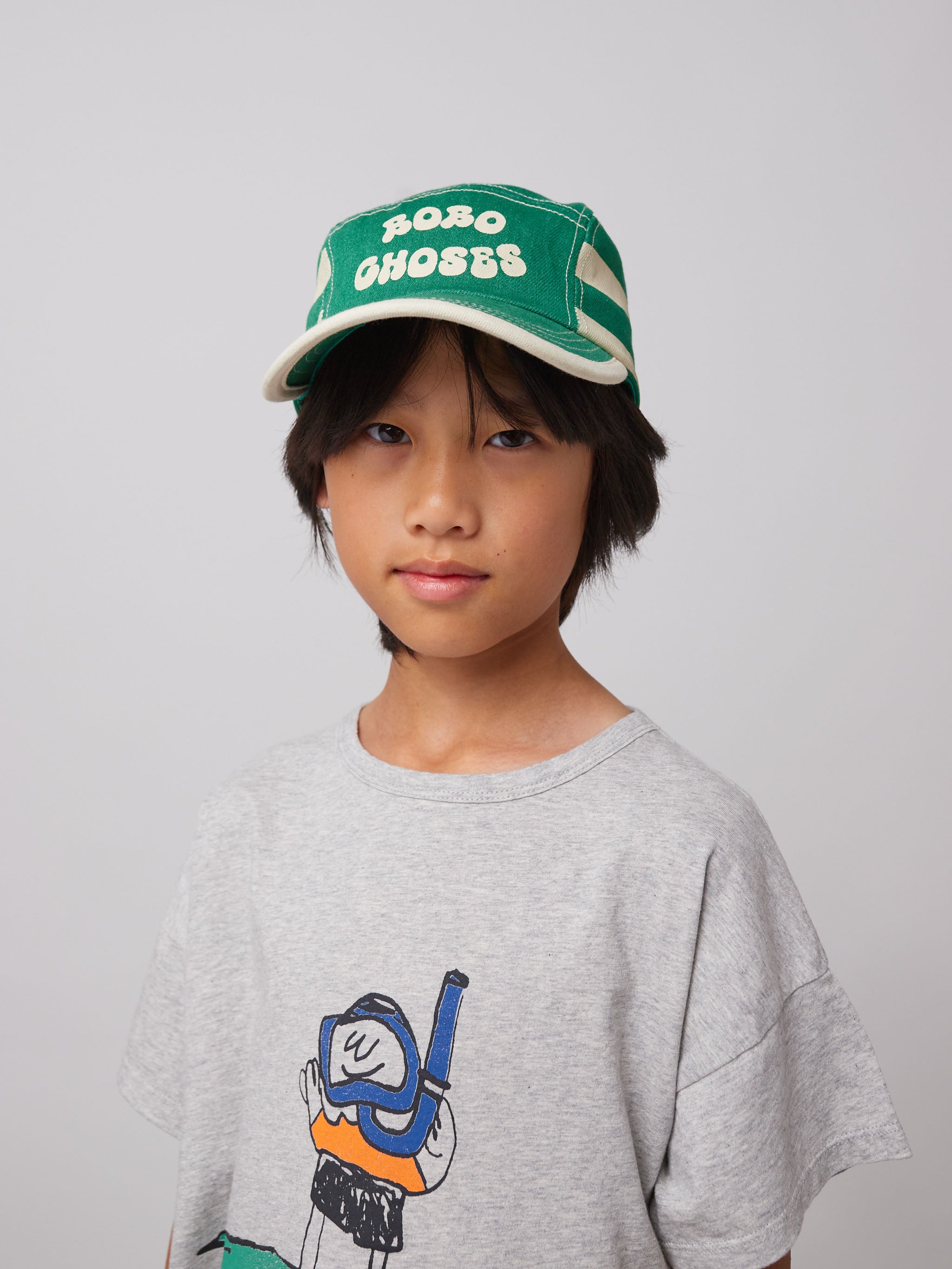 Czapka Bobo Choses Green Stripes cap