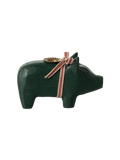 Drewniany świecznik Christmas Pig Small