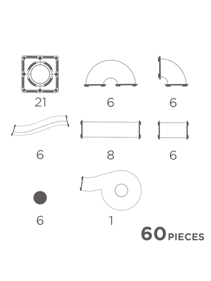 Klocki magnetyczne Ball Run Compact Pack