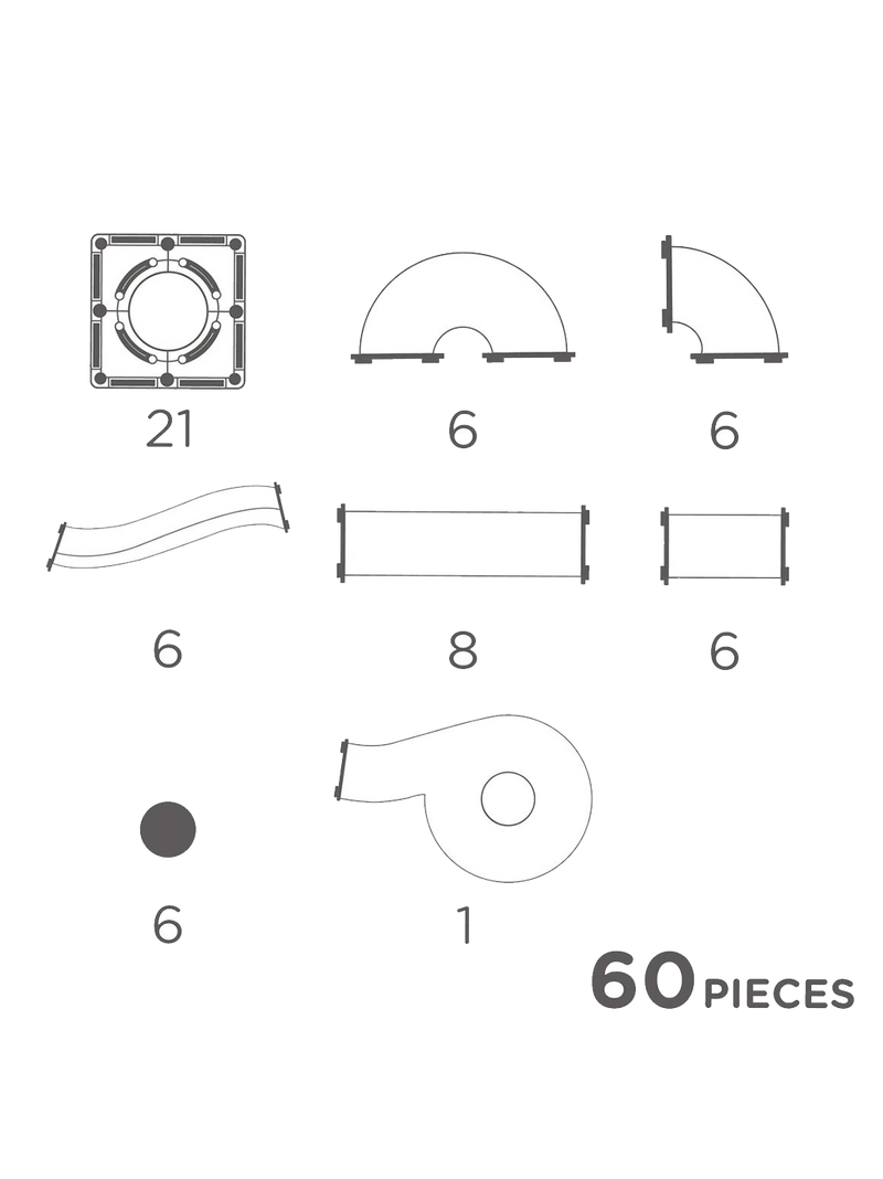 Klocki magnetyczne Ball Run Compact Pack