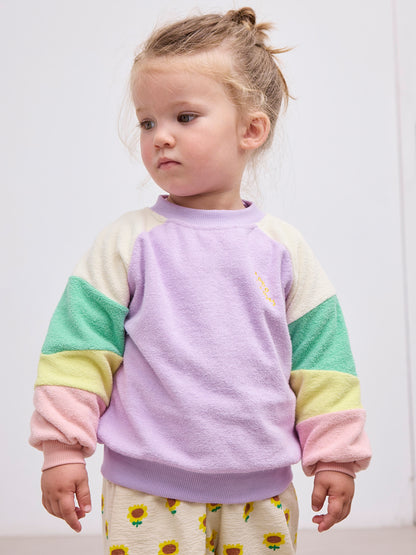 Bluza Lila Color Block terry cloth sweatshirt Baby