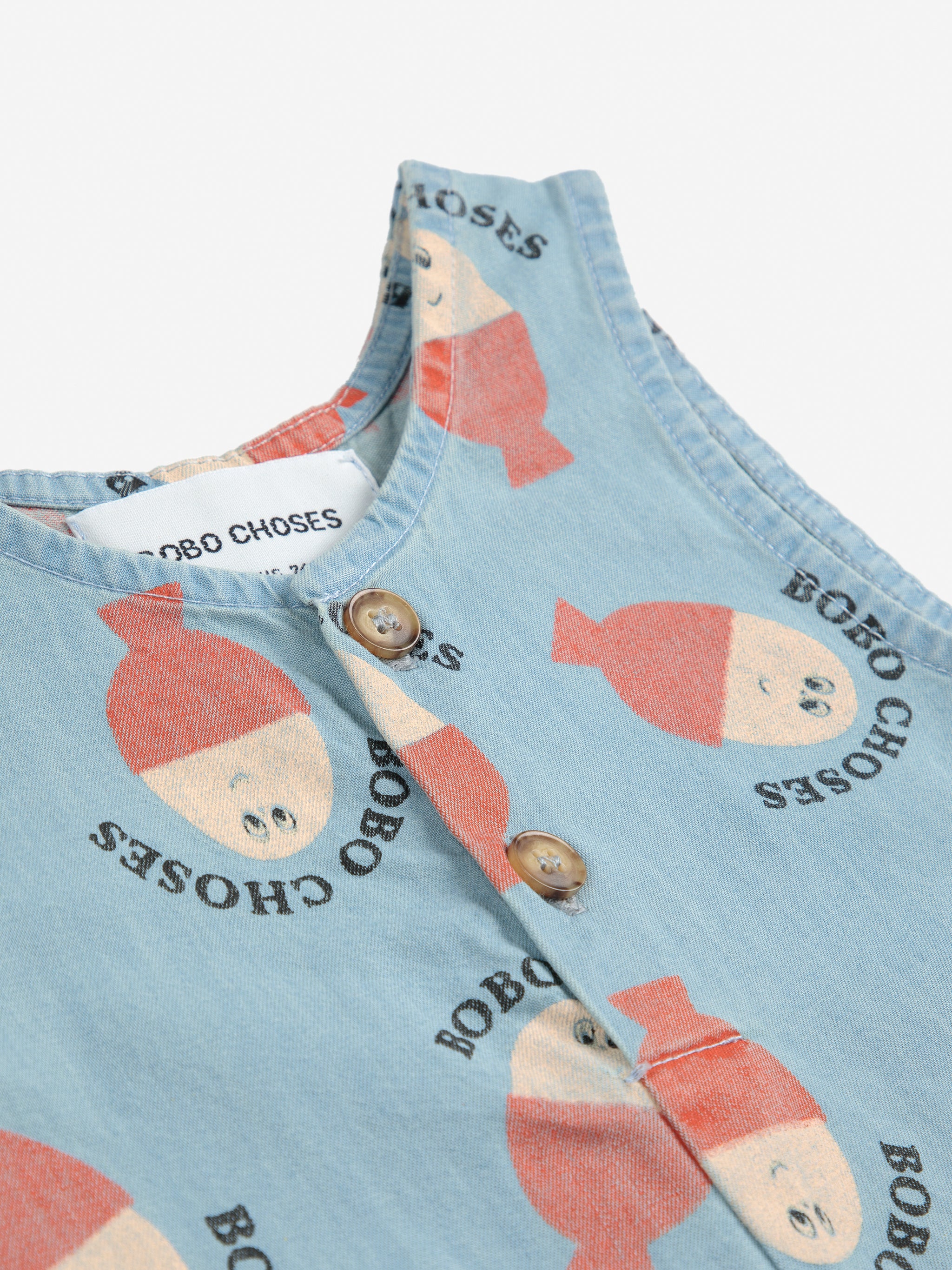 Rampers Morning Egg all over denim playsuit Baby