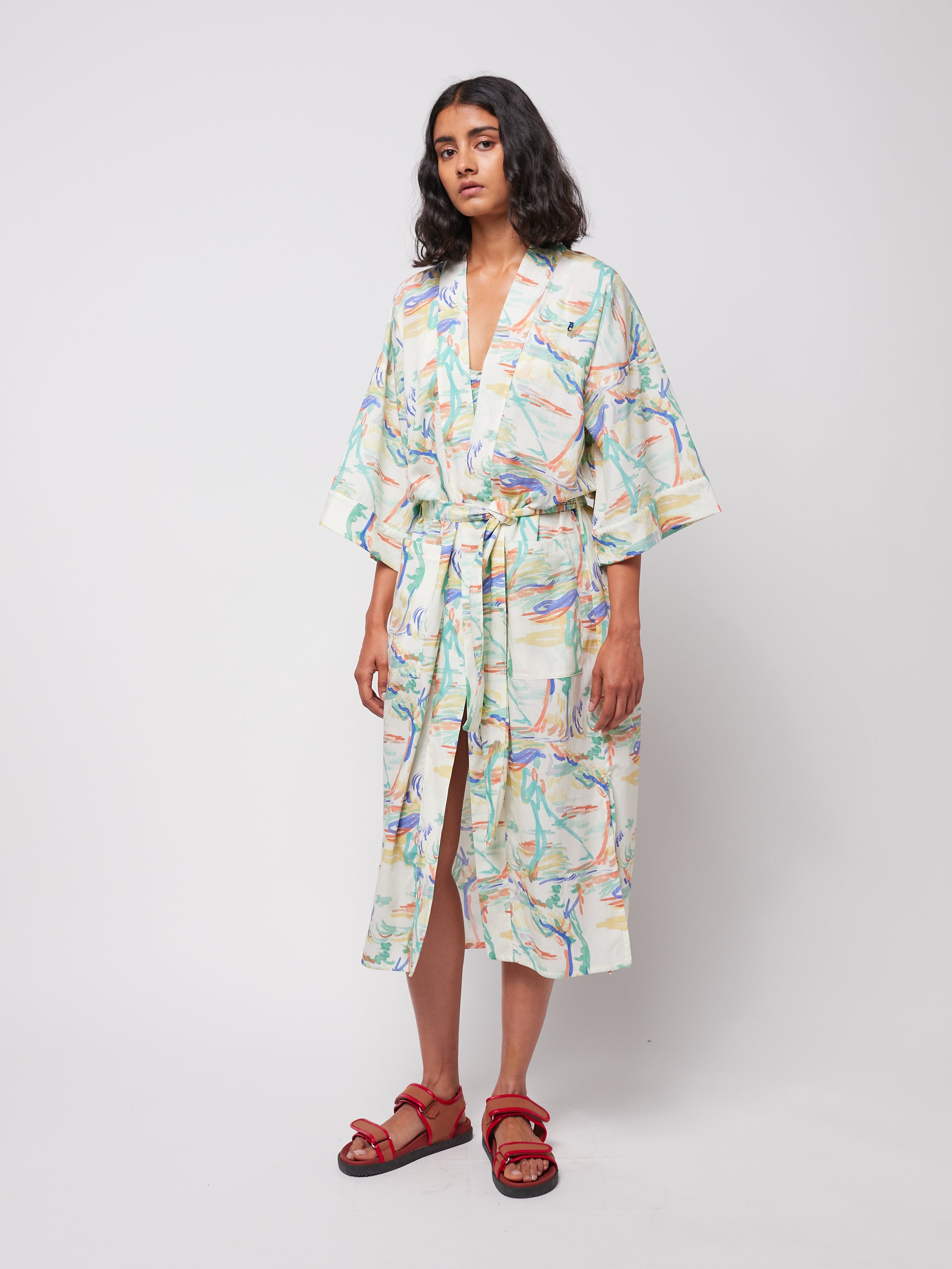 Kimono Spring landscape print Adult