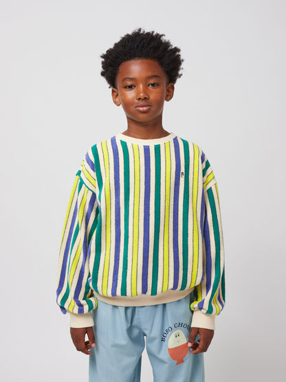 Bluza Multicolor Stripes terry cloth sweatshirt