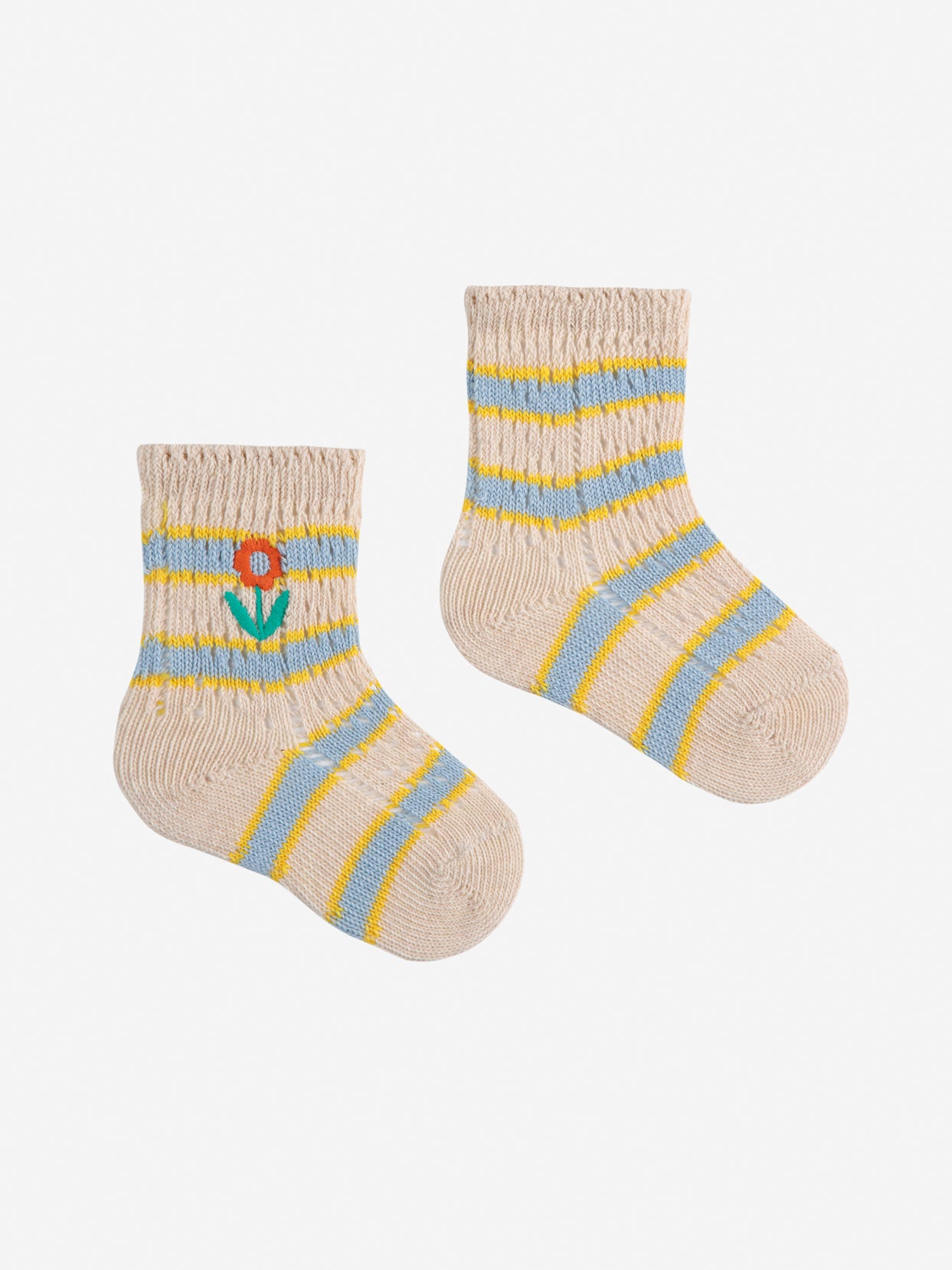 Skarpetki niemowlęce Flower Stripes short socks