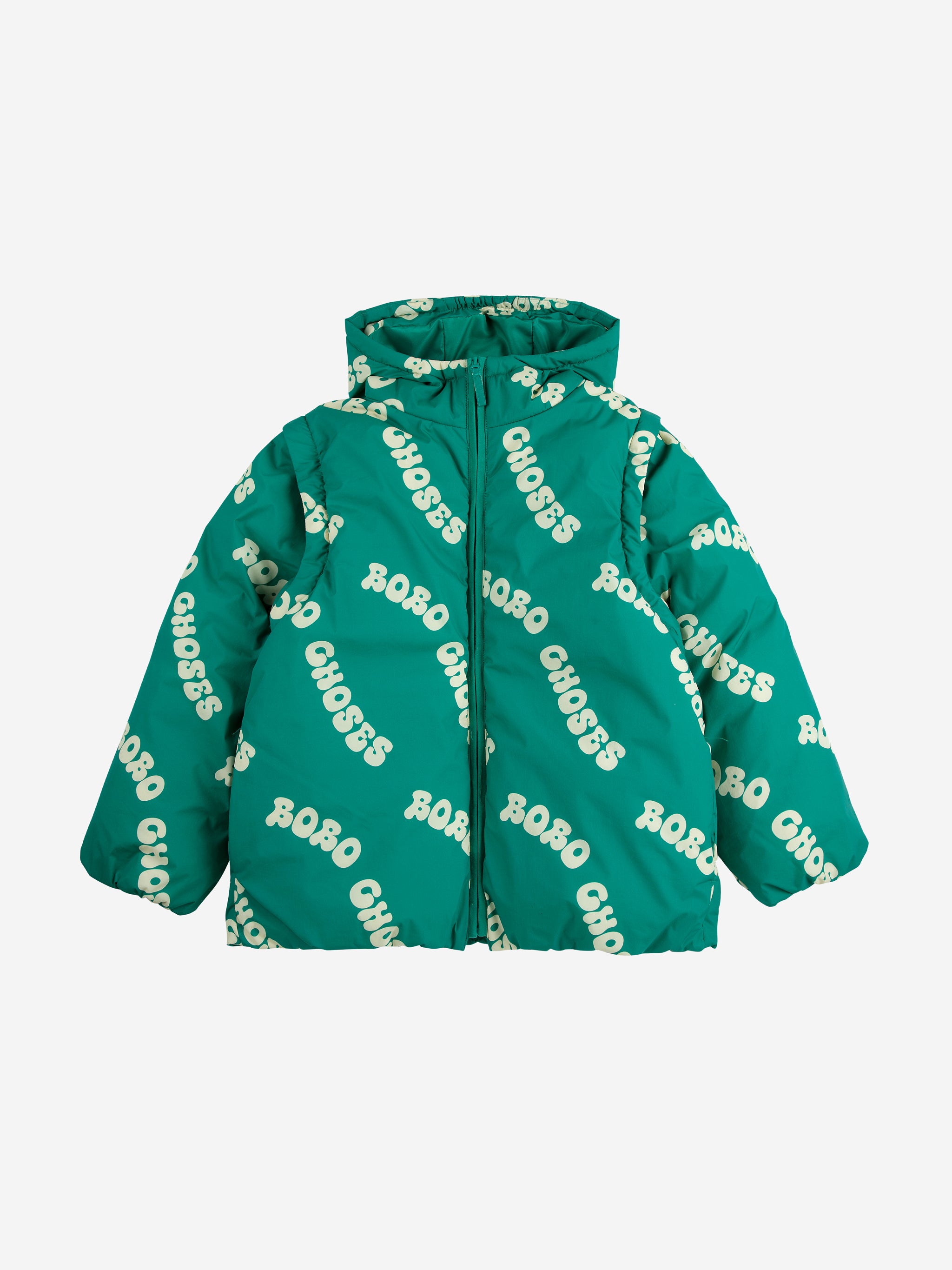 Wavy Bobo Choses all over light padded anorak