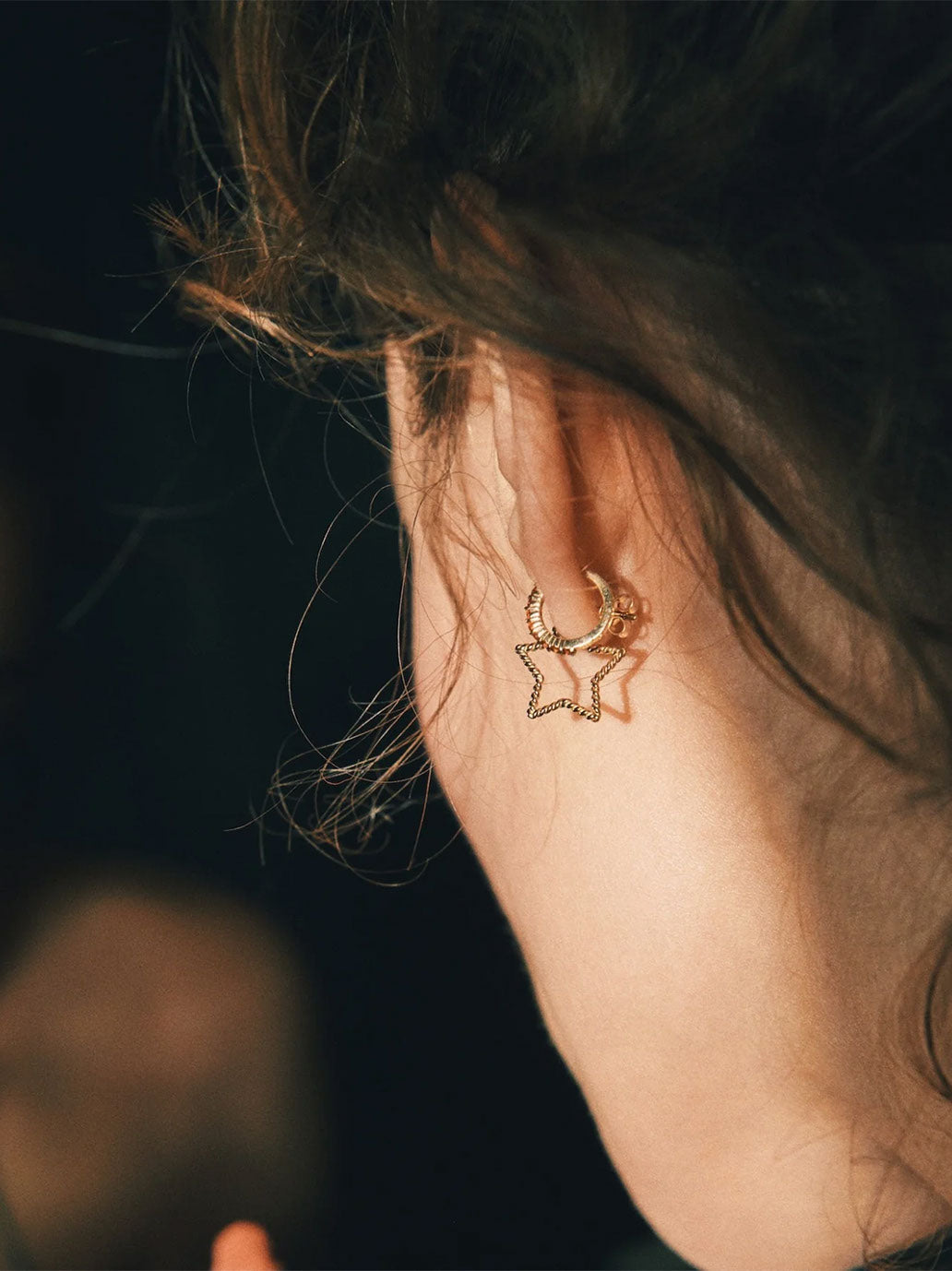 Single Tangled Star Stud Earring