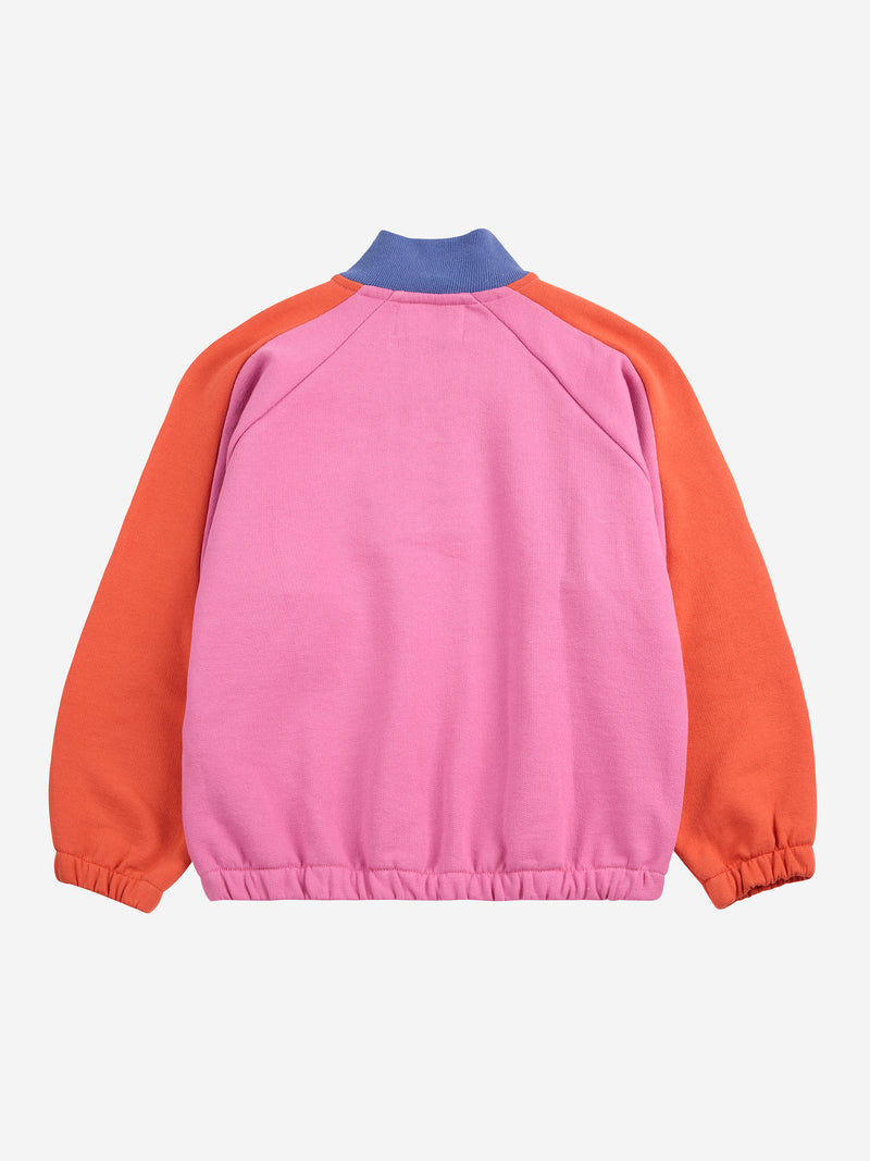 Bluza Smiling color block 1/4 zipped sweatshirt