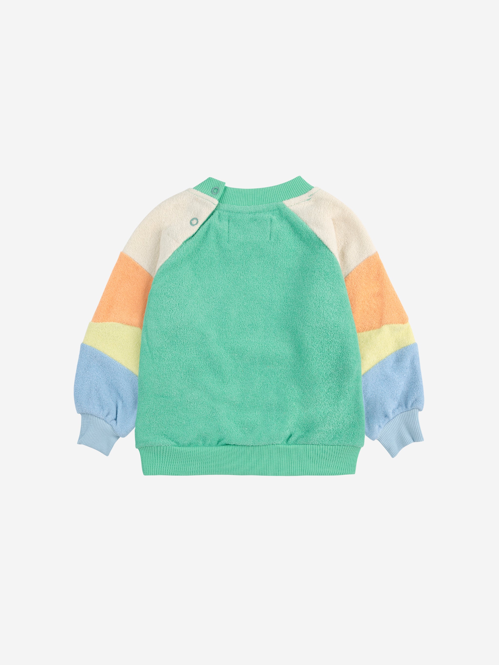 Bluza Green color block terry cloth sweatshirt Baby