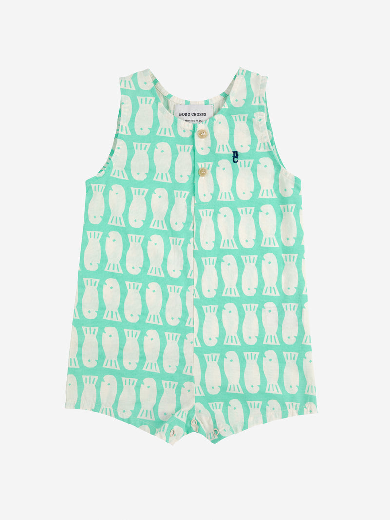 Rampers Lucky Fish all over woven playsuit Baby