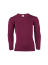 Koszulka longsleeve z wełny merino i jedwabiu