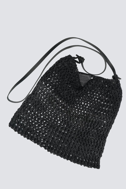 Skórzana pleciona torba Knit Hobo