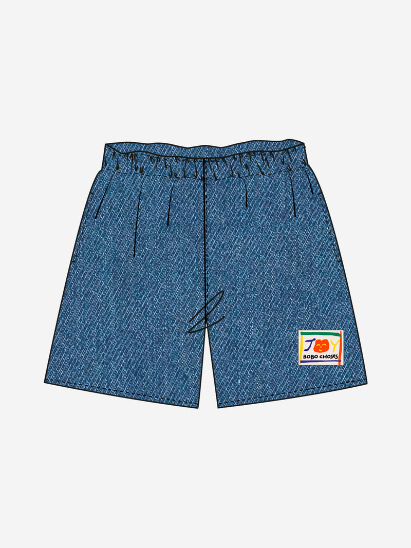 Spodenki Smiling mid denim bermuda shorts