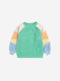 Bluza Green color block terry cloth sweatshirt Baby