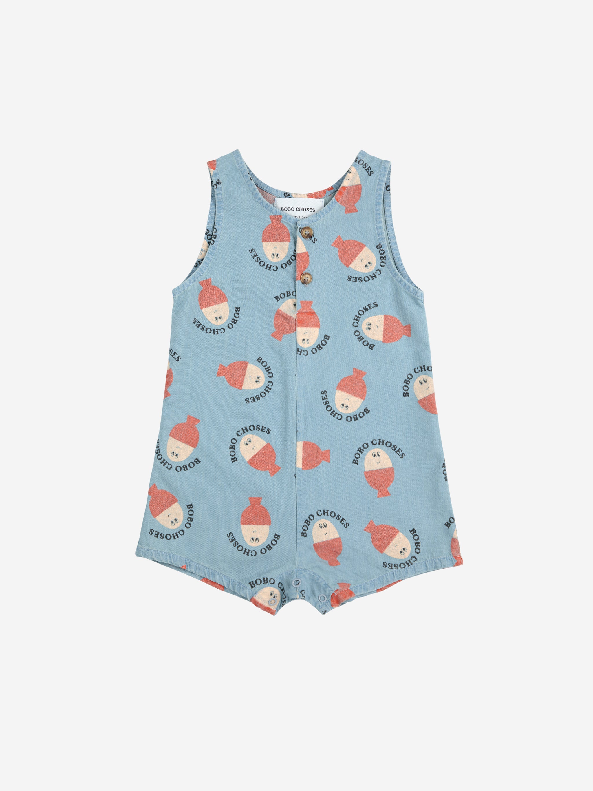 Rampers Morning Egg all over denim playsuit Baby