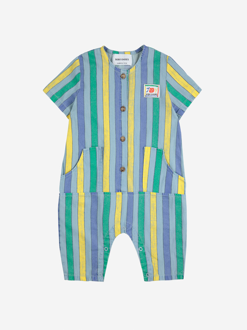 Kombinezon Multicolor Stripes denim overall Baby